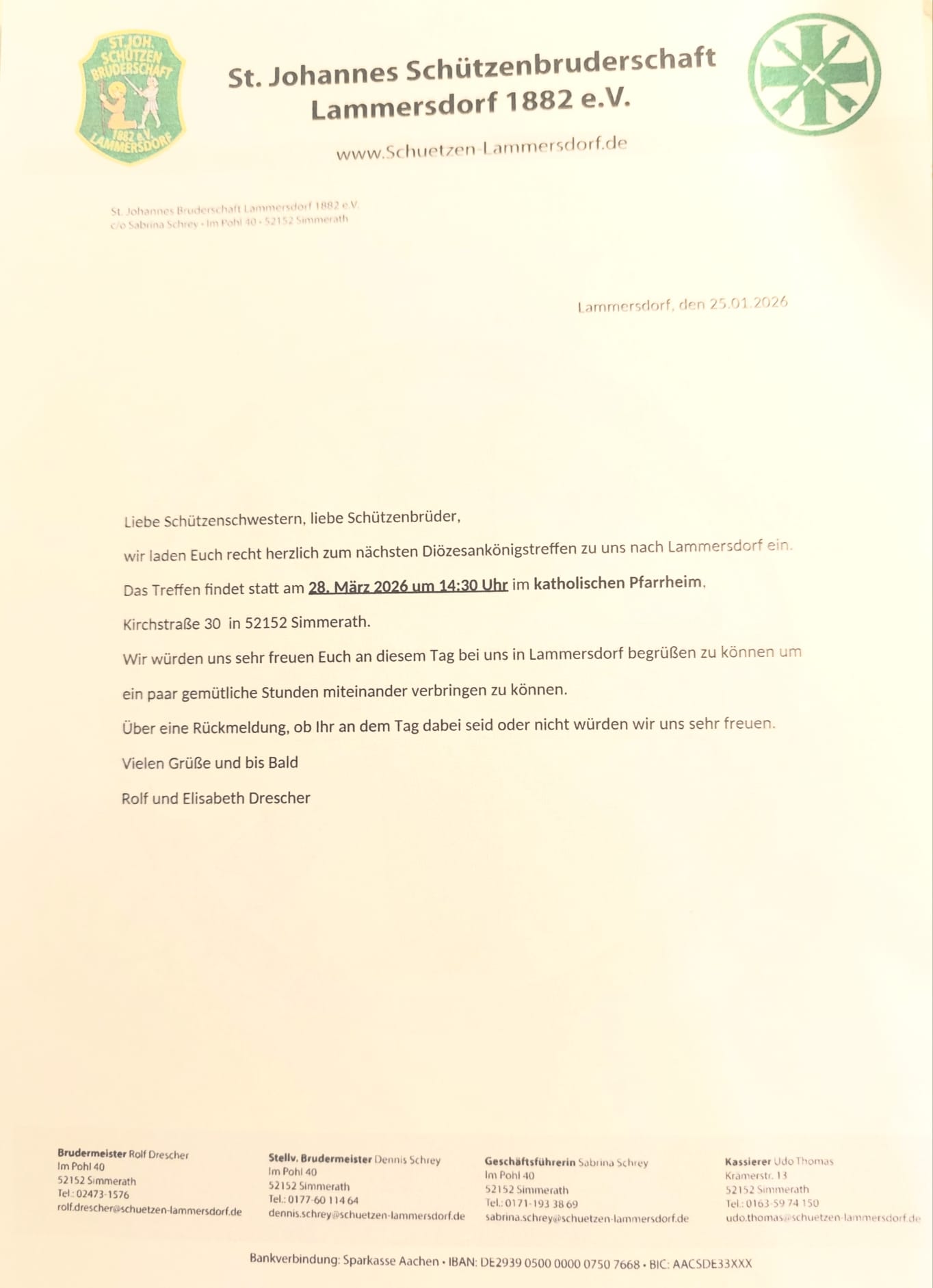 Frühjahrstreffen ehem. Diözesankönige 2026